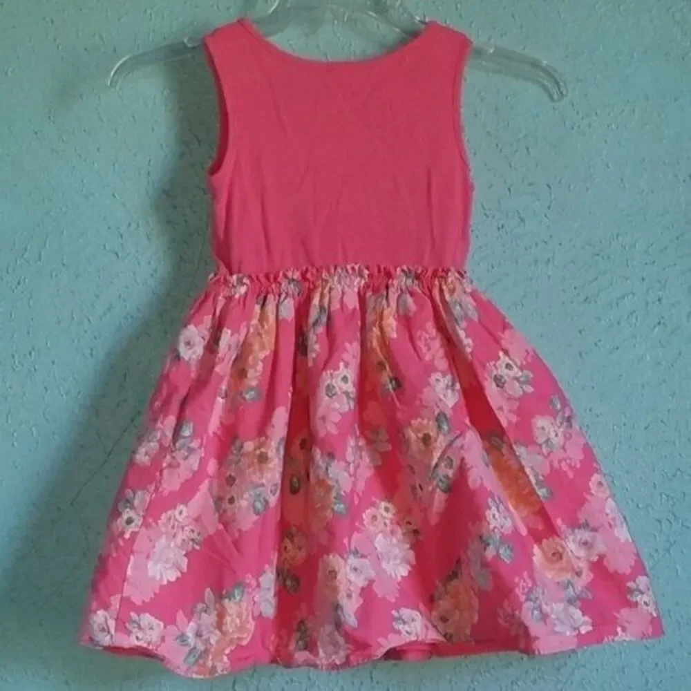 Dress The Children's Place Pink Floral Ribbed Tank SLEEVELESS Youth Kids Girls 5
